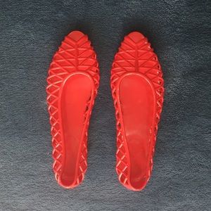 American Apparel Jellies Flats Red Size 10